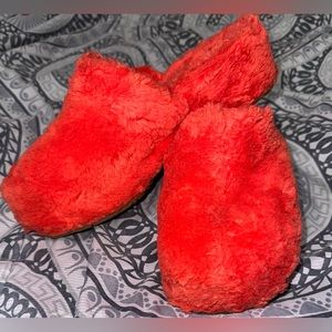 UGG Red Fuzzy Slipper Clogs